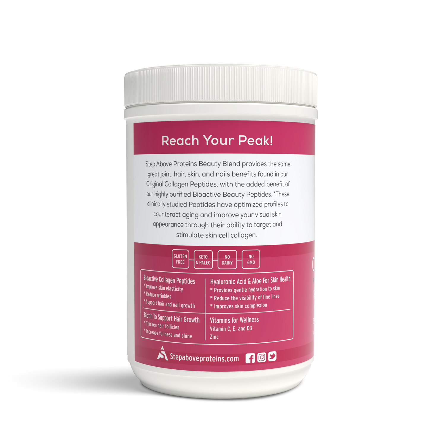 Bioactive Collagen Peptides for Beauty - 12 Oz. Berry Hibiscus