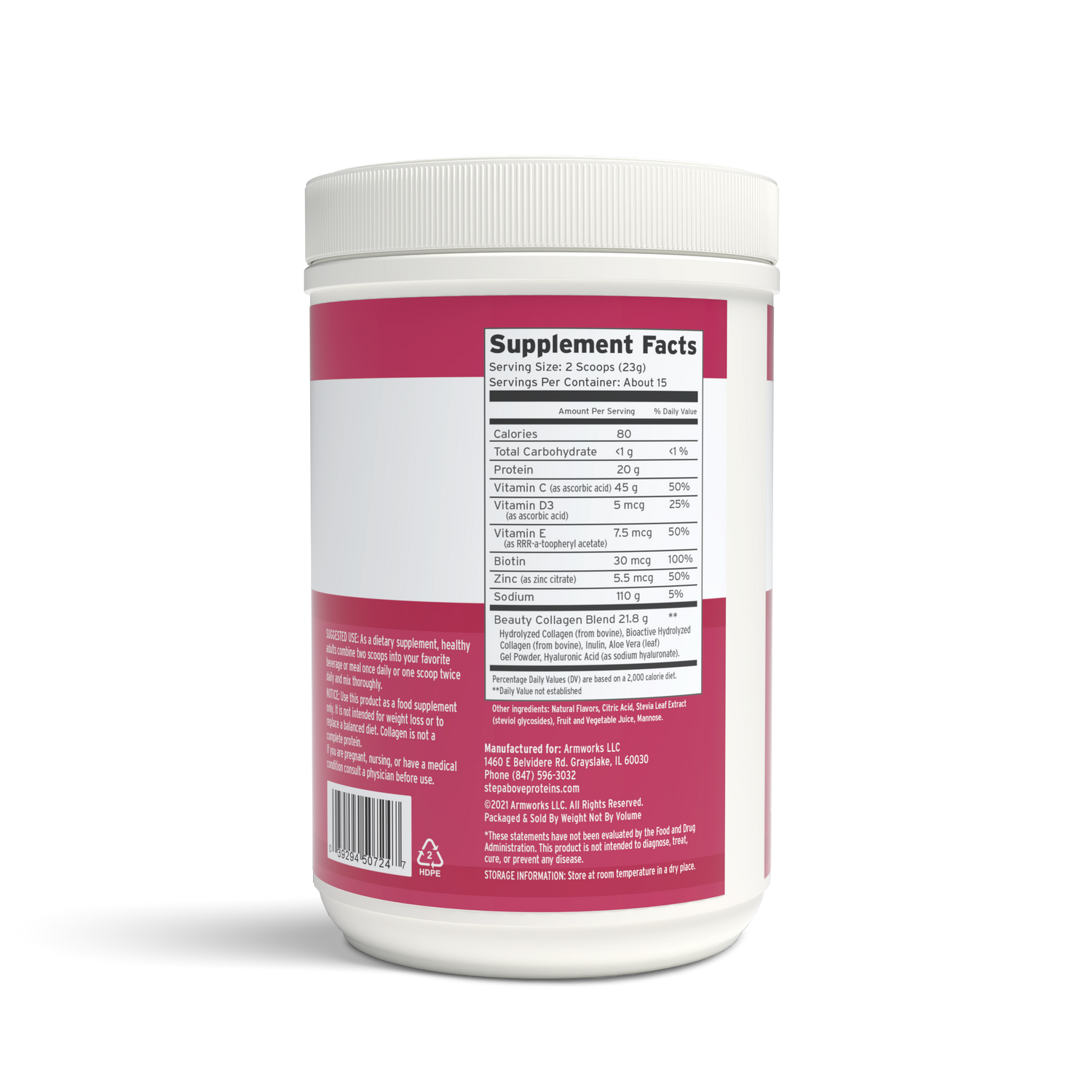 Bioactive Collagen Peptides for Beauty - 12 Oz. Berry Hibiscus