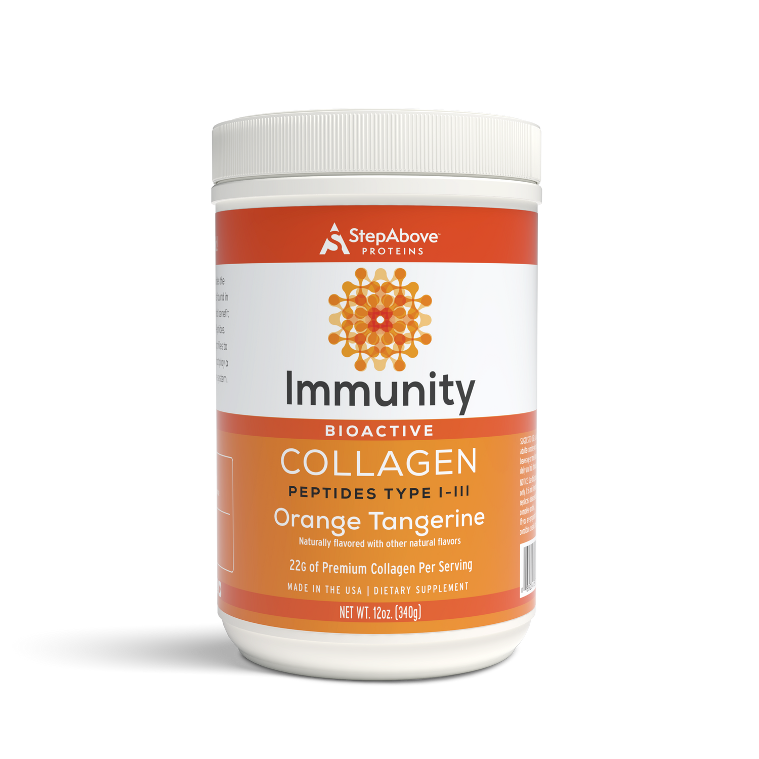Bioactive Collagen Peptides for Immunity - 12 Oz. Orange Tangerine
