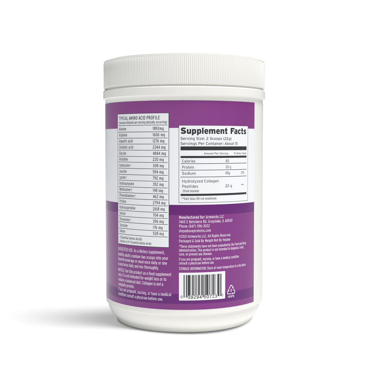 Original Hydrolyzed Collagen Peptides – 12 Oz. Unflavored