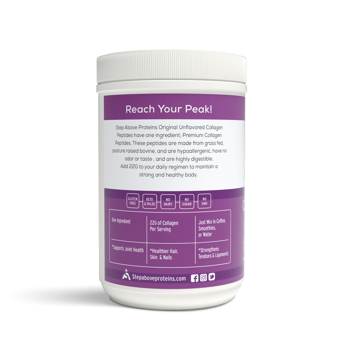 Original Hydrolyzed Collagen Peptides – 12 Oz. Unflavored