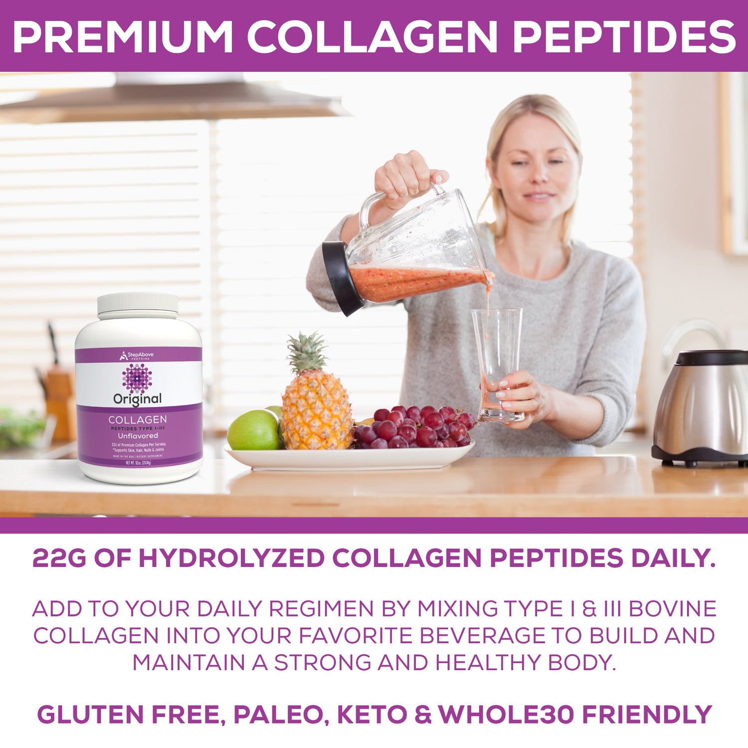 Original Hydrolyzed Collagen Peptides – 92 Oz. Unflavored